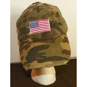 David and Young Camo Trucker Hat Flag  With‎ Tag Never Worn